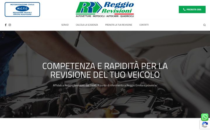 Екранна снимка на reggiorevisioni.it