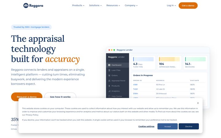 Screenshot of reggora.com