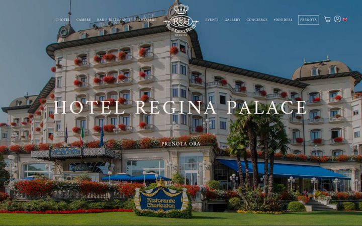 Ekrānuzņēmums no reginapalace.it