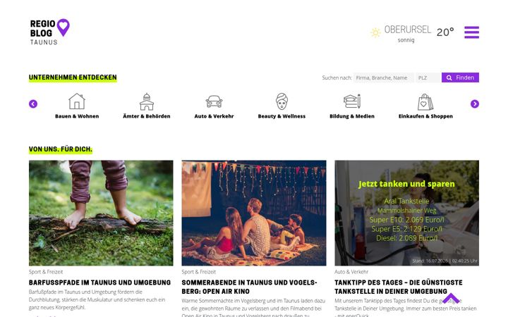Screenshot ta' regio-taunus.com