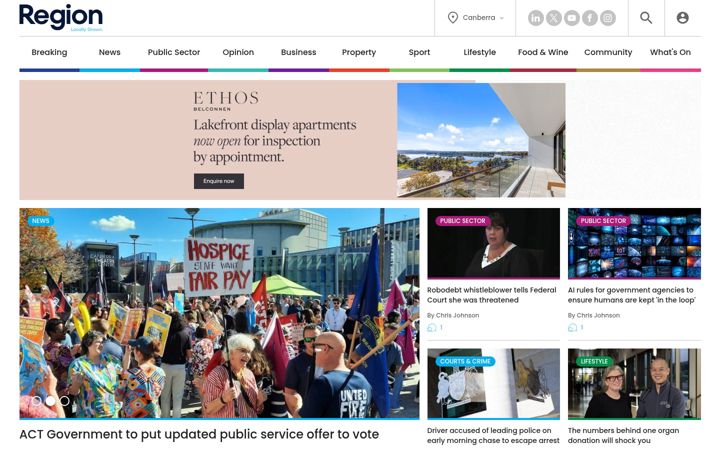 Screenshot of region.com.au