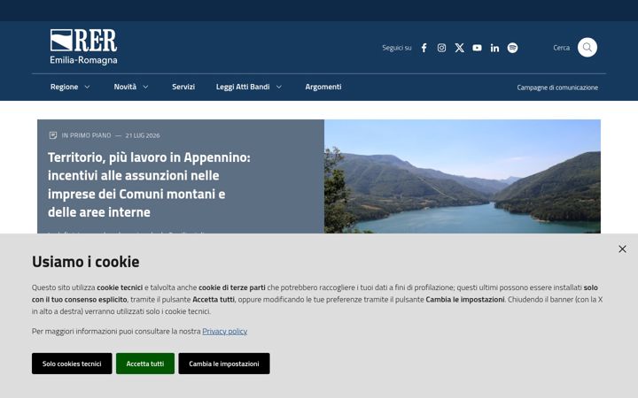 Screenshot di regione.emilia-romagna.it
