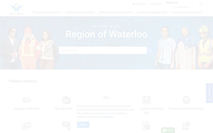Screenshot of regionofwaterloo.ca