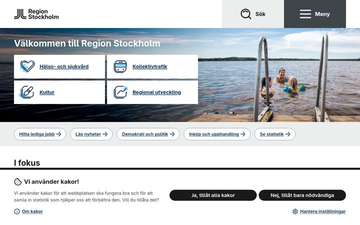 Screenshot of regionstockholm.se