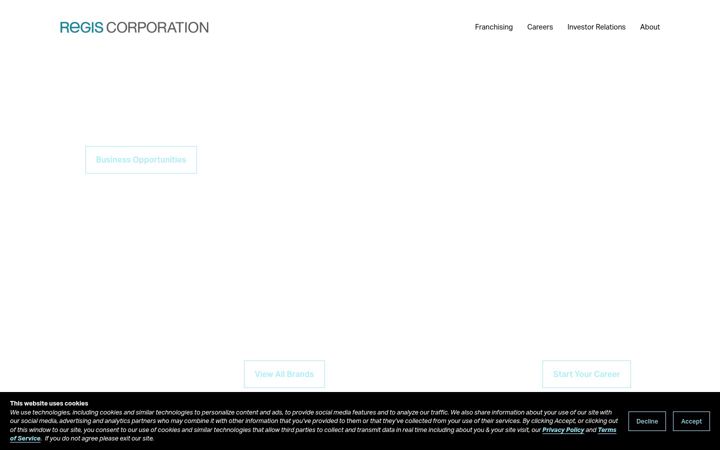 Zrzut ekranu regiscorp.com