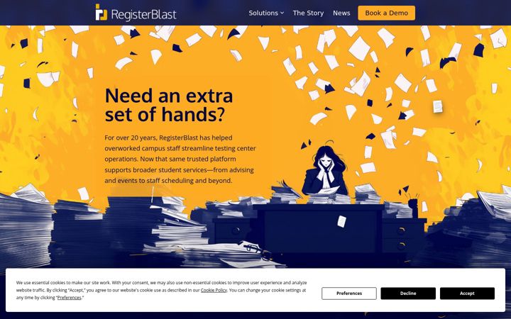 Screenshot of registerblast.com