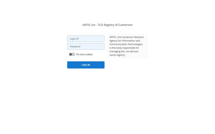 Screenshot of registrar.cm
