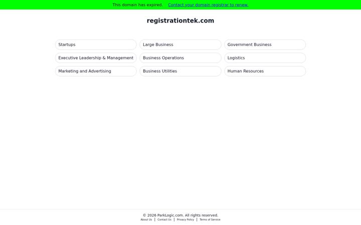 Screenshot of registrationtek.com