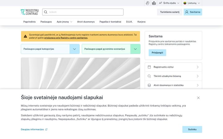 Screenshot of registrucentras.lt