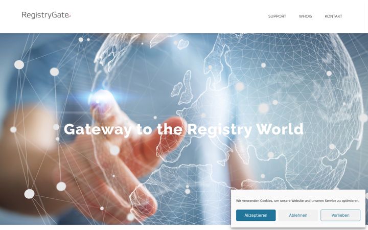 Screenshot di registrygate.com
