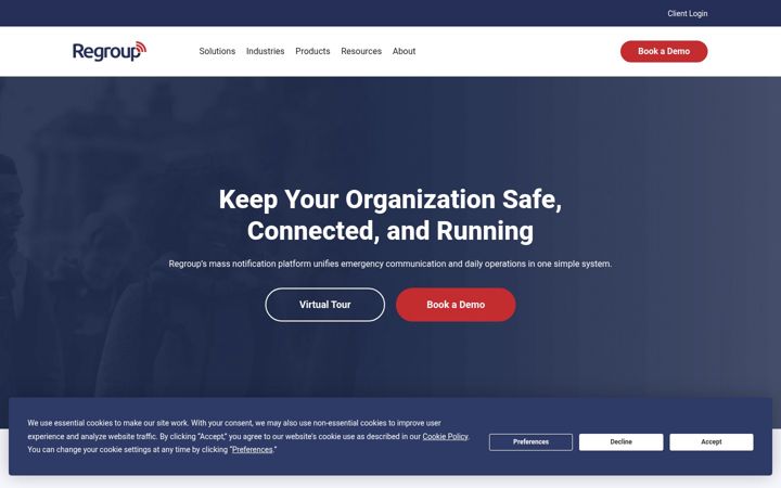 Screenshot of regroup.com