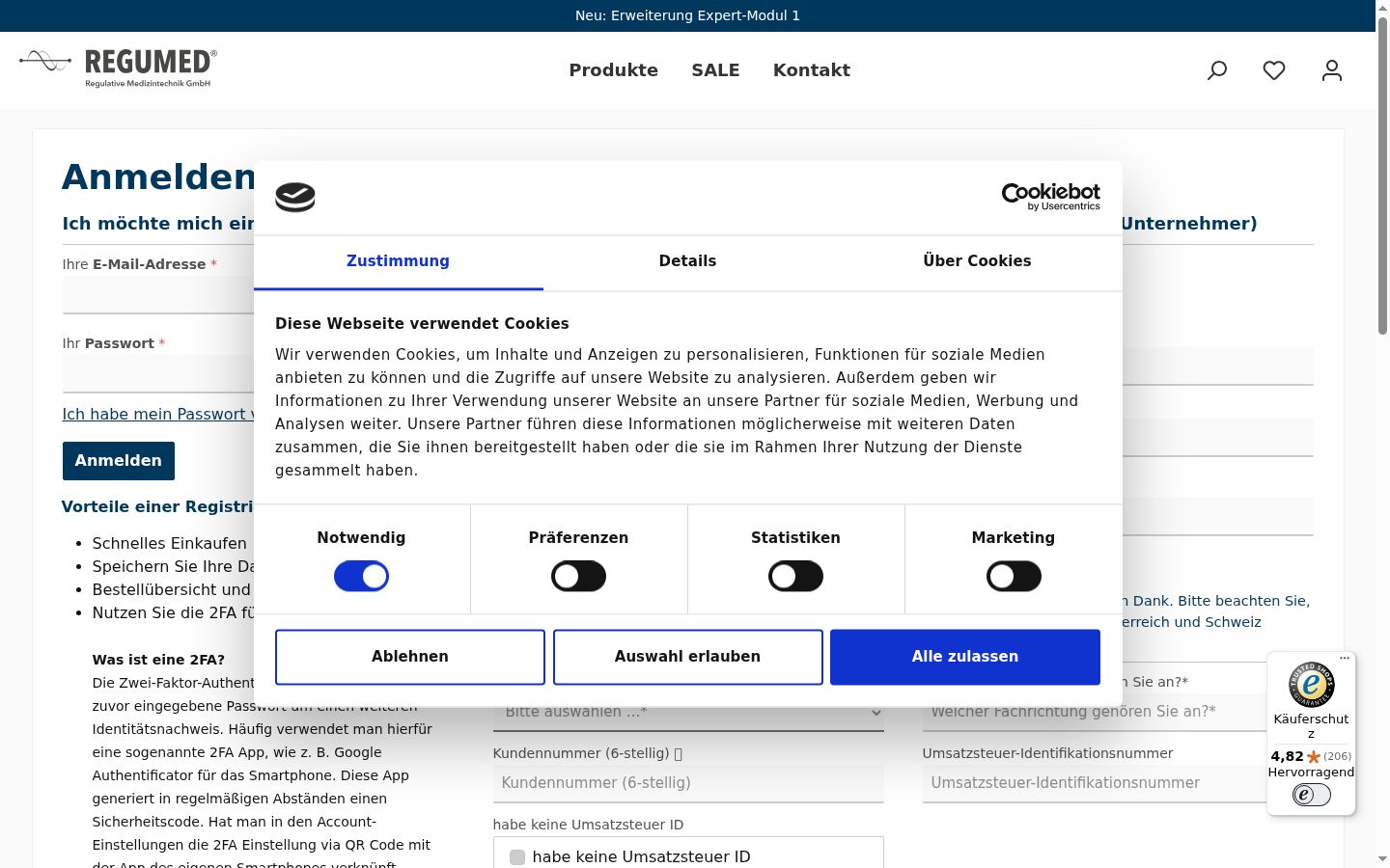 Sutikimo reklamjuostės, rodytos prieš bet kokią sąveiką, ekrano kopija