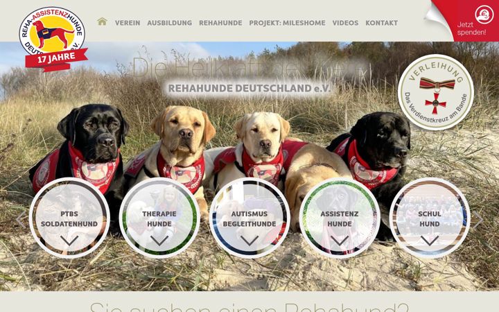 Screenshot of rehahunde.de