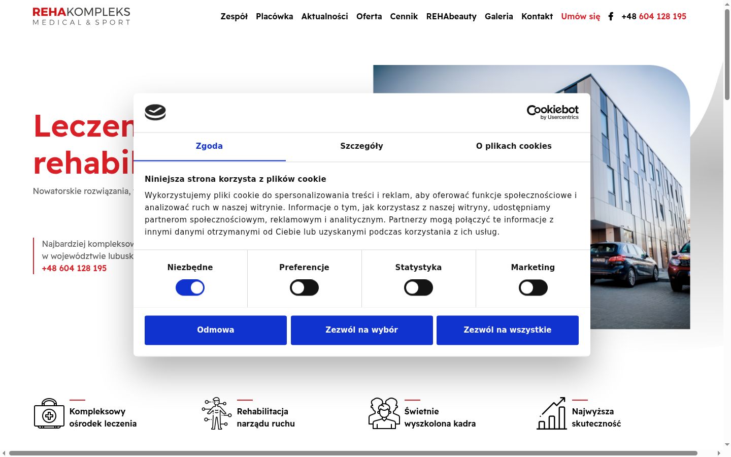 Screenshot del banner di consenso mostrato prima di qualsiasi interazione