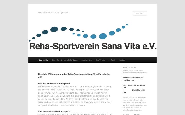 Screenshot of rehasportverein-mannheim.de