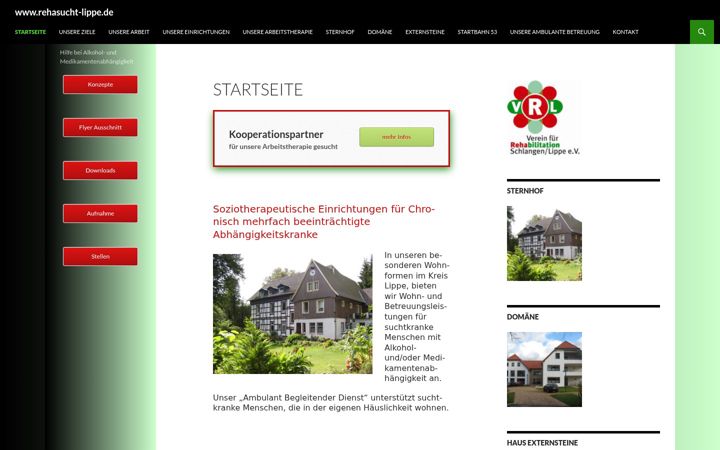 Screenshot of rehasucht-lippe.de