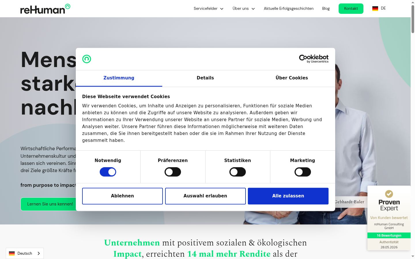 Snímek obrazovky baneru souhlasu zobrazeného před jakoukoli interakcí