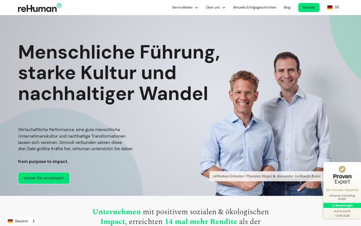 Screenshot of rehuman-consulting.com