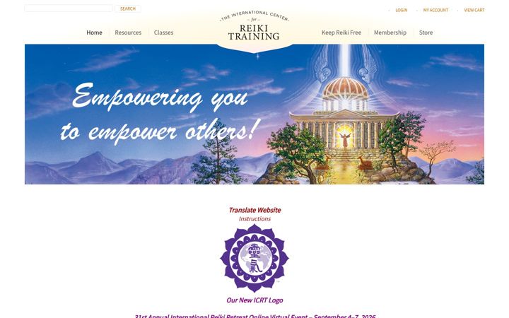 Screenshot of reiki.org