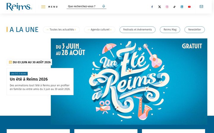 Screenshot of reims.fr