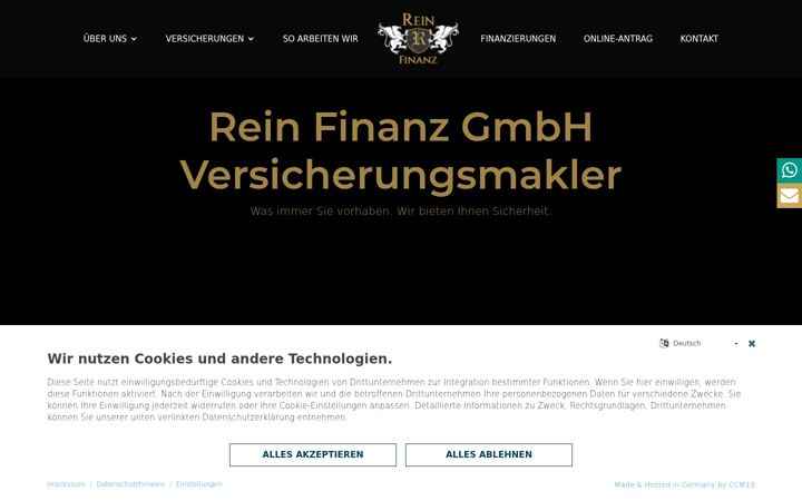 Captură de ecran a rein-finanz.de