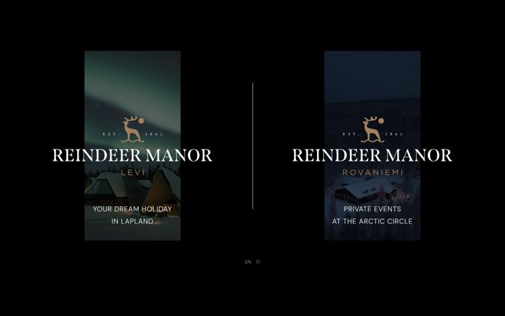 Screenshot ta' reindeermanor.fi