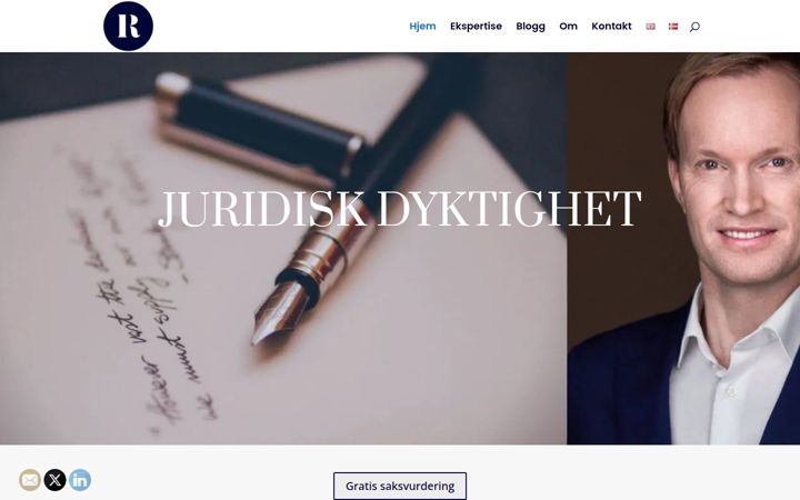 Screenshot stránky reinholdt.no