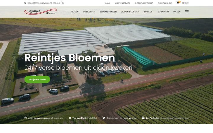 Skjermbilde av reintjesbloemen.nl