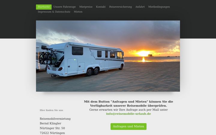 Posnetek zaslona reisemobile-urlaub.de