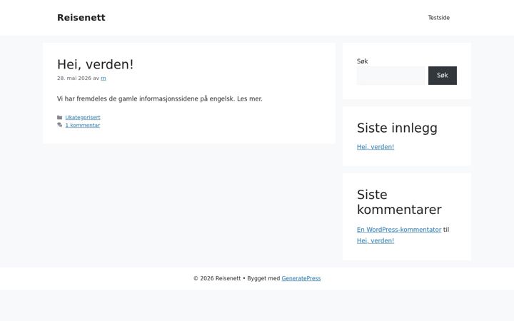 Screenshot of reisenett.no