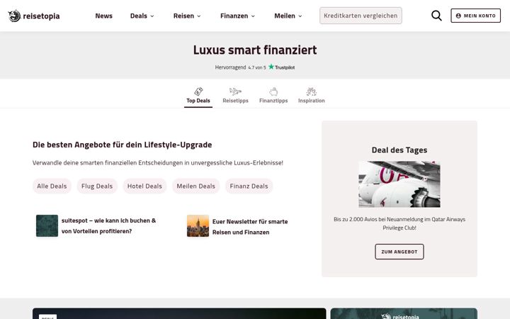 Screenshot of reisetopia.de