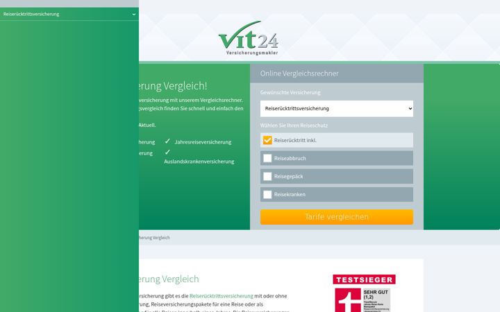 Screenshot of reiseversicherung-vergleich.info