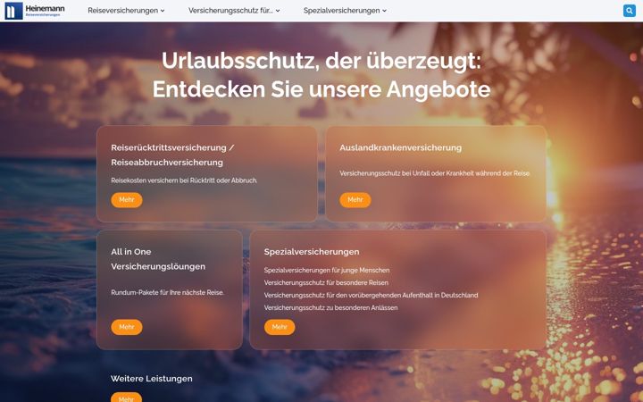 Screenshot of reiseversicherungen-online.com