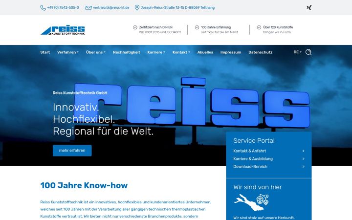 Ekrano kopija reiss-kt.de