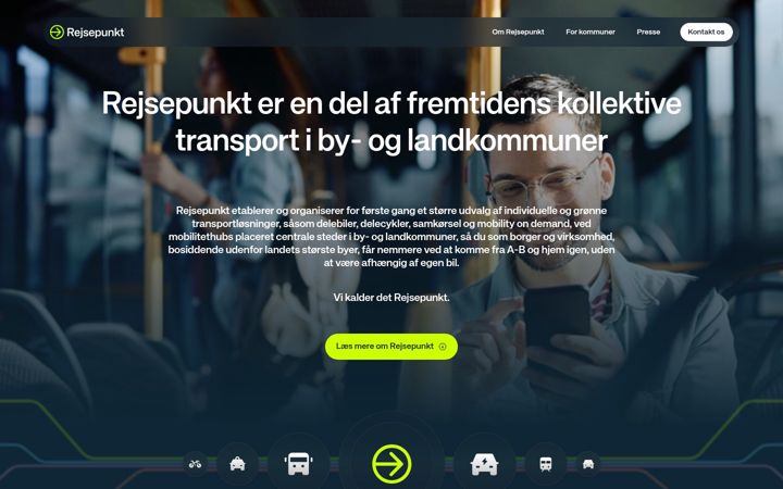 Screenshot of rejsepunkt.dk