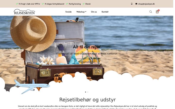Screenshot van rejseskyen.dk