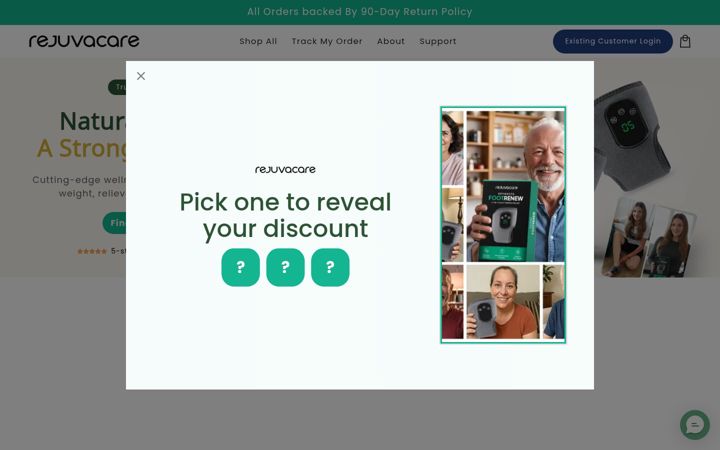 Screenshot of rejuvacare.com