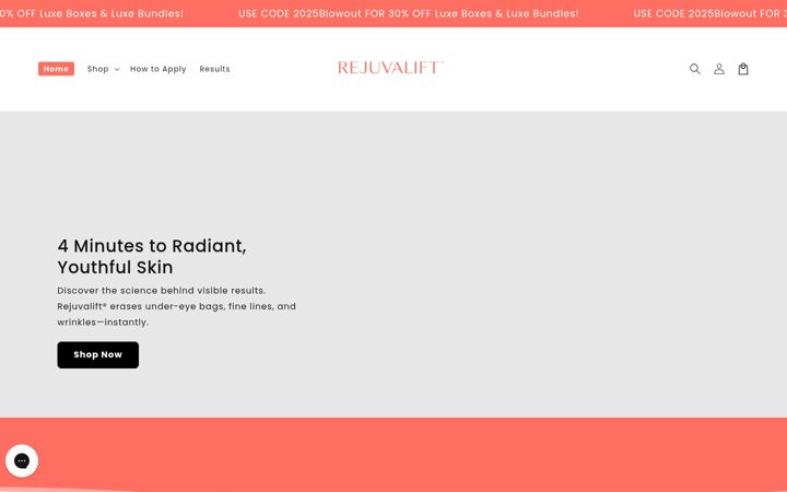 Screenshot of rejuvaliftbeauty.com