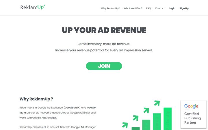 Screenshot of reklamup.com