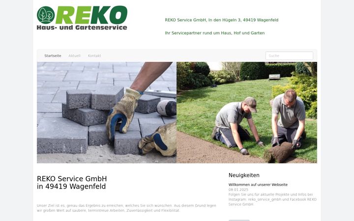 Snimka zaslona za reko-servicegmbh.de