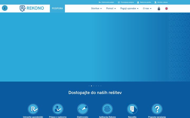 Screenshot ta' rekono.si