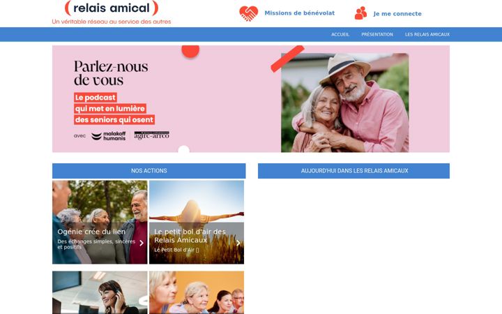 Snímek obrazovky relaisamical.fr