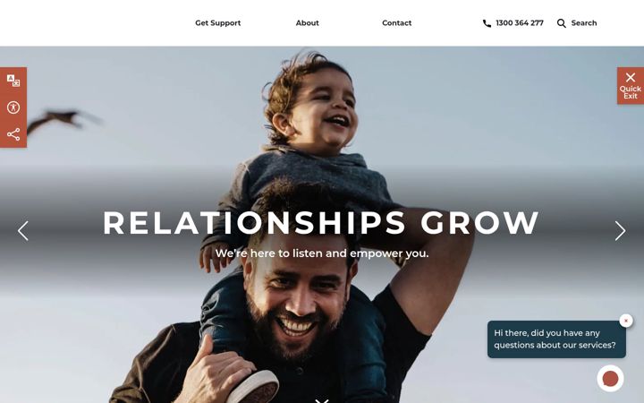 Screenshot of relationshipsnsw.org.au