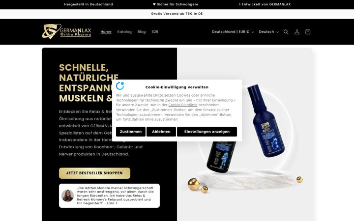 Screenshot of relax-and-refresh.de