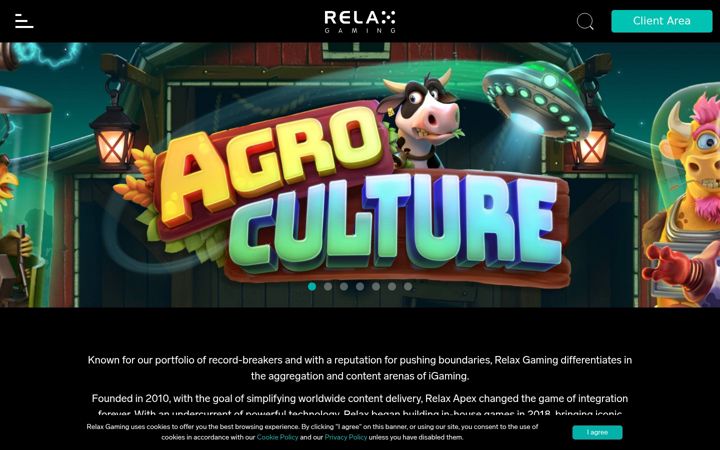 Screenshot of relax-gaming.com