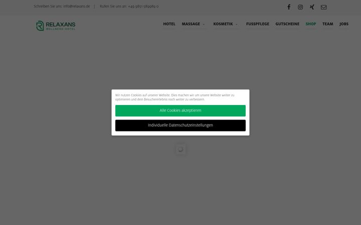 Screenshot ta' relaxans.de