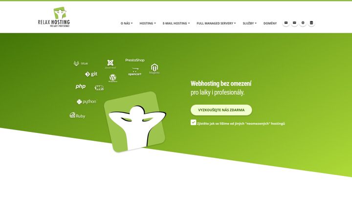 Screenshot of relaxhosting.cz
