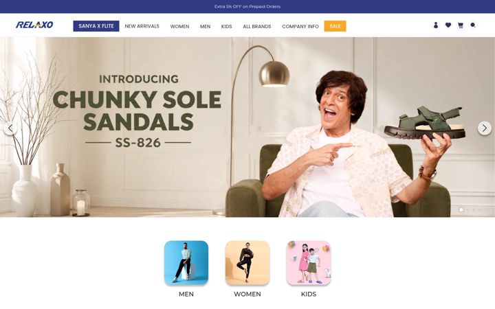 Screenshot of relaxofootwear.com
