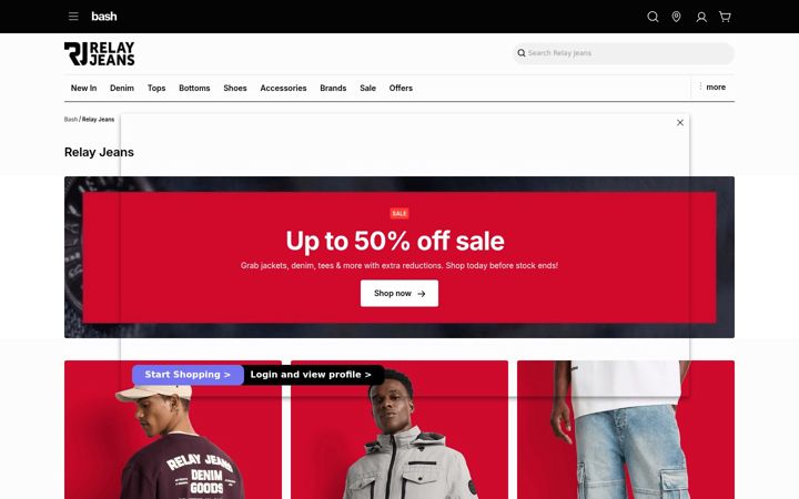 Screenshot of relayjeans.co.za