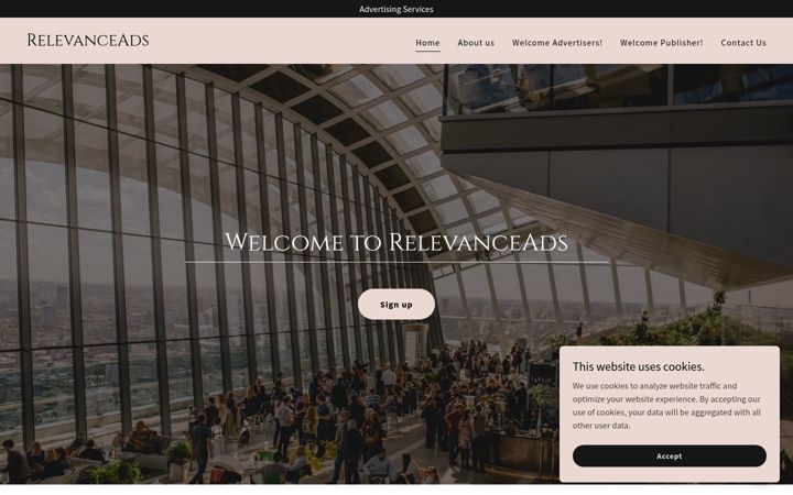 Screenshot of relevanceads.com